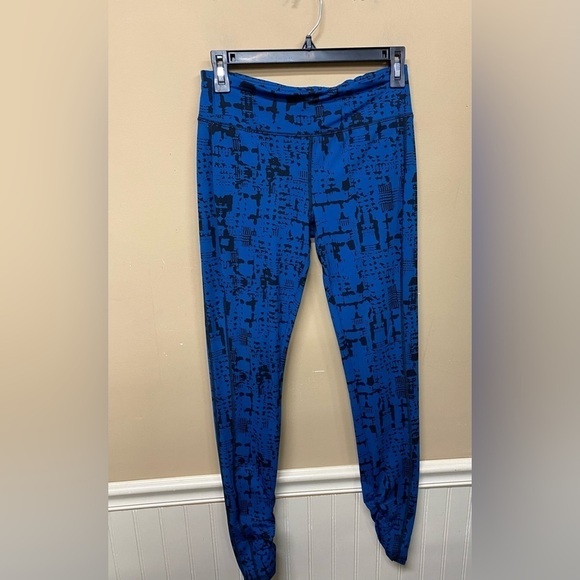CAbi #963 Small Cool Down Leggings Low Rise Stretch Yoga Tech Pants Blue Skinny - Picture 1 of 5